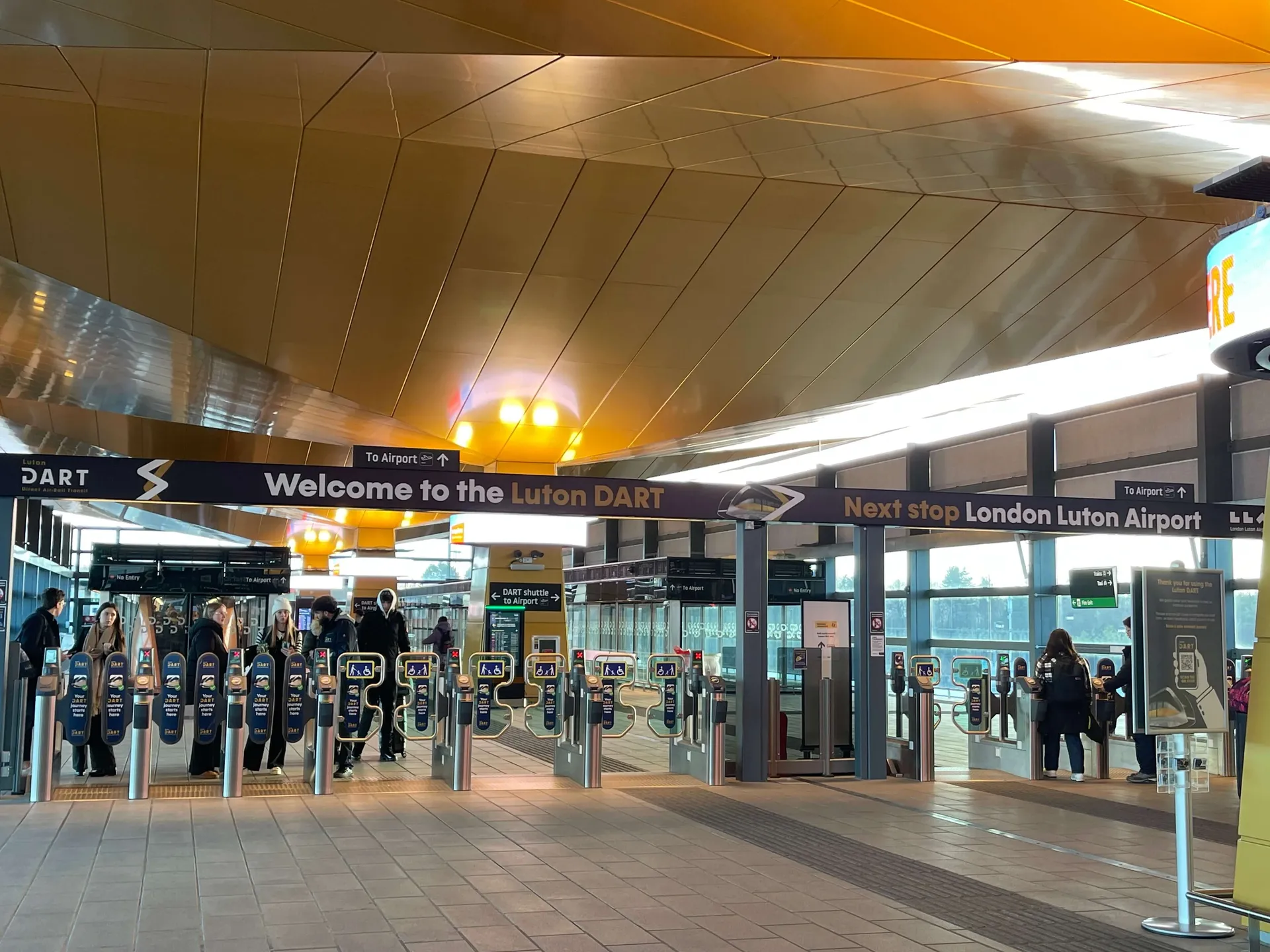 Luton DART Contactless Ticket Gates
